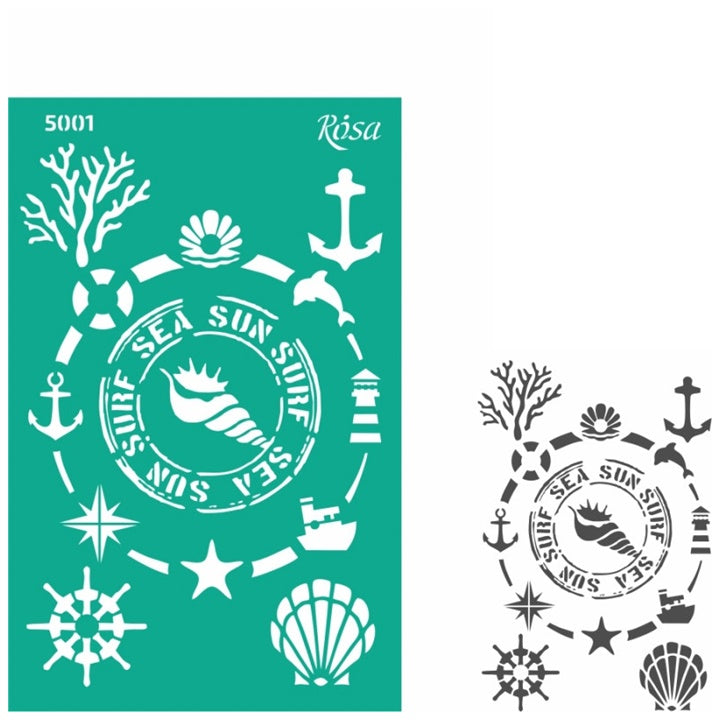 Rosa Talent Self-Adhesive Stencil 13 x 20 cm - Pattern No. 5001