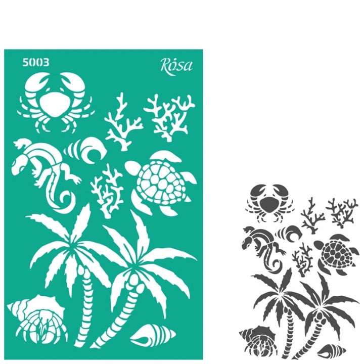 Rosa Talent Self-Adhesive Stencil 13 x 20 cm - Pattern No. 5003