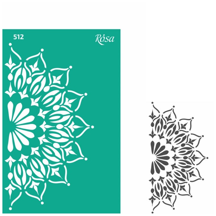 Rosa Talent Self-Adhesive Stencil, 13 x 20 cm, Pattern No. 512
