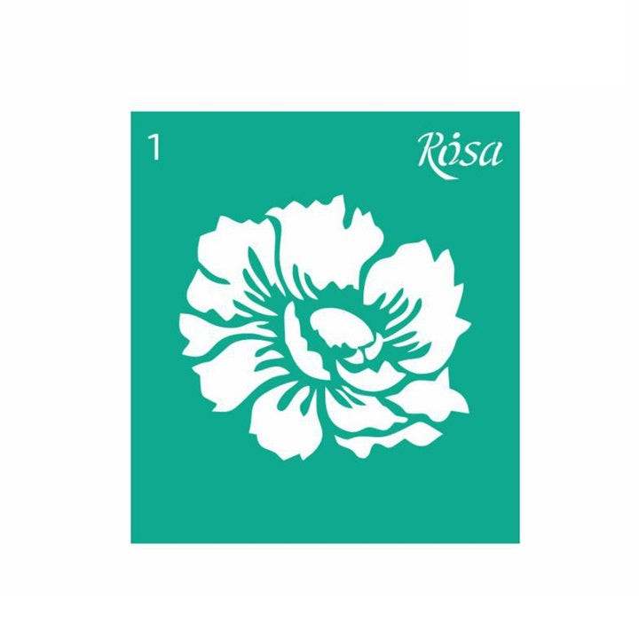 Rosa Talent Self-Adhesive Stencil, 9 x 10 cm, Pattern No. 1