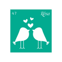 Rosa Talent Self-Adhesive Stencil, 9 x 10 cm, Pattern No. 47