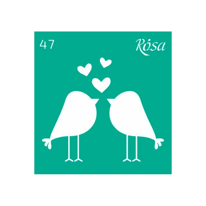Rosa Talent Self-Adhesive Stencil, 9 x 10 cm, Pattern No. 47