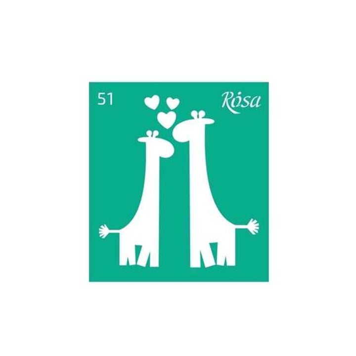 Rosa Talent Self-Adhesive Stencil, 9 x 10 cm, Pattern No. 51