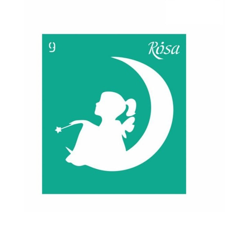 Rosa Talent Self-Adhesive Stencil 9 x 10 cm - Pattern No. 9