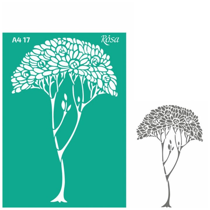 Rosa Talent Self-Adhesive Stencil A4 - Pattern No. 17
