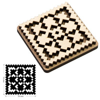 ROSA TALENT Wooden Stamp No. 1 Geometry 7.5x7.5 cm