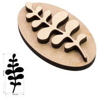 ROSA TALENT Wooden Stamp No. 14 Botanical 4x8 cm