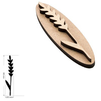 ROSA TALENT Wooden Stamp No. 16 Botanical, 2 x 8 cm