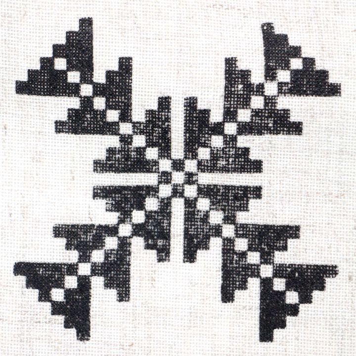ROSA TALENT Wooden Stamp No. 3 Geometry 9x9 cm