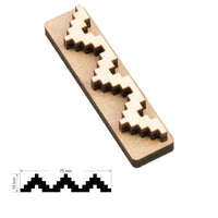 ROSA TALENT Wooden Stamp No. 6 Geometry 7.5x1.5 cm
