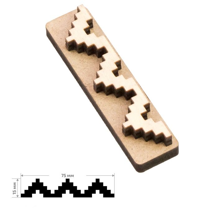 ROSA TALENT Wooden Stamp No. 6 Geometry 7.5x1.5 cm