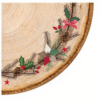 Round Decoupage Napkins, Christmas Wreath, 1 pc