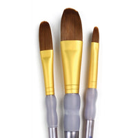 Royal & Langnickel Set of 3 Oval Synthetic Brushes