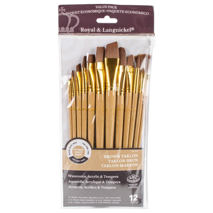 Royal & Langnickel Brushes, Set of 12