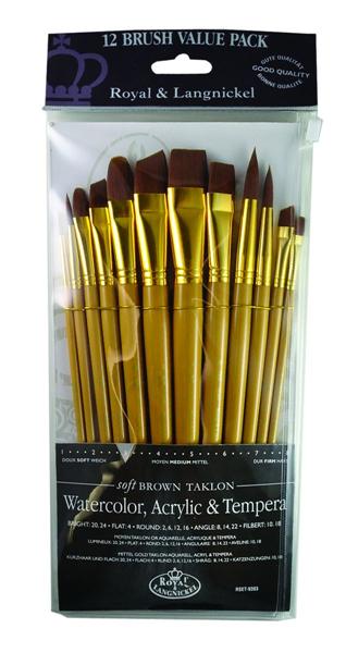 Royal & Langnickel Brushes, Set of 12
