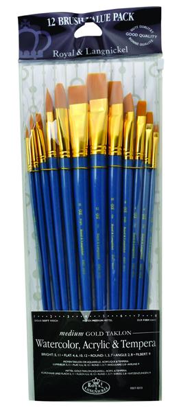 Royal & Langnickel Brushes, Set of 12