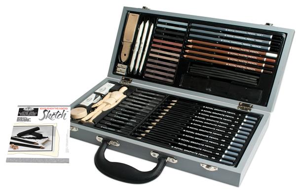 Royal & Langnickel ESSENTIAL SKETCH Case, 58-Piece Set