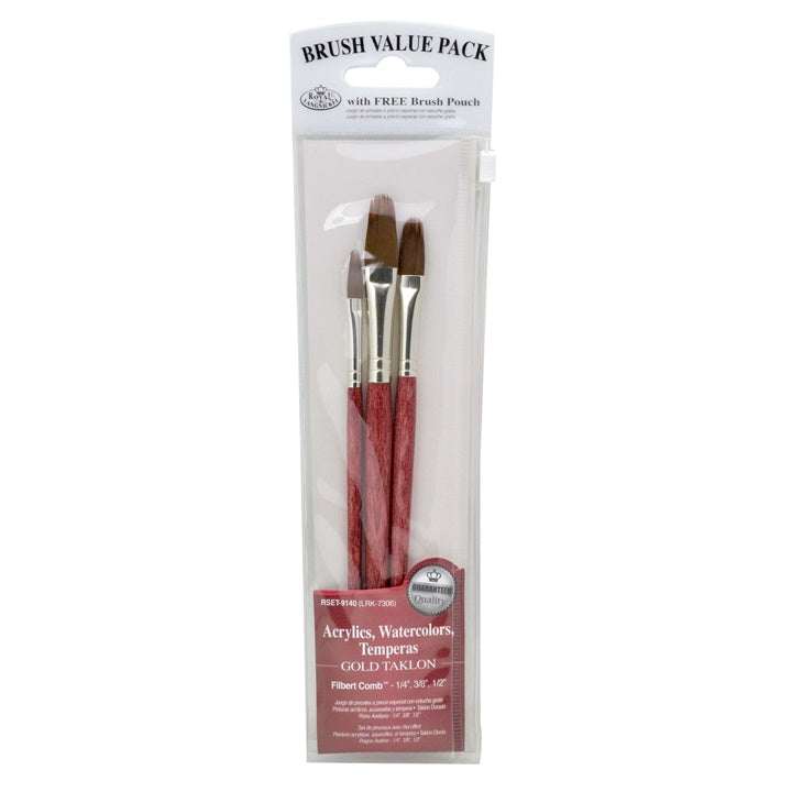 Royal & Langnickel Filbert Brush Set of 3