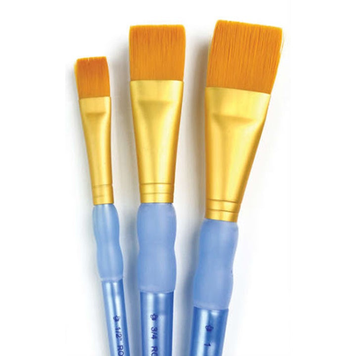 Royal & Langnickel Flat Synthetic Brush Set of 3