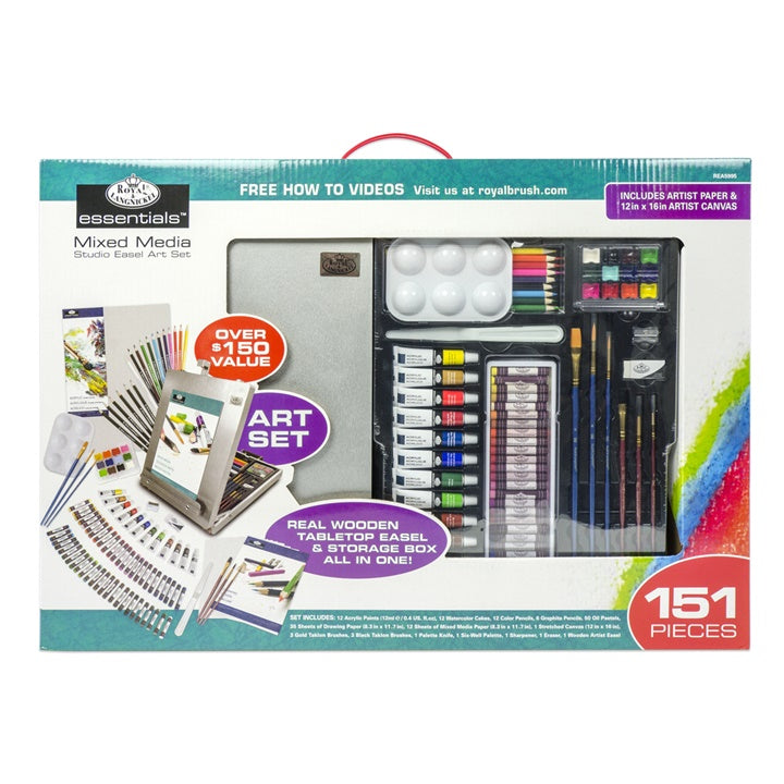 Royal & Langnickel Mixed Media Art Set with Easel, Set of 151 — image 1