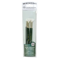Royal and Langnickel White Taklon Brush Set of 5