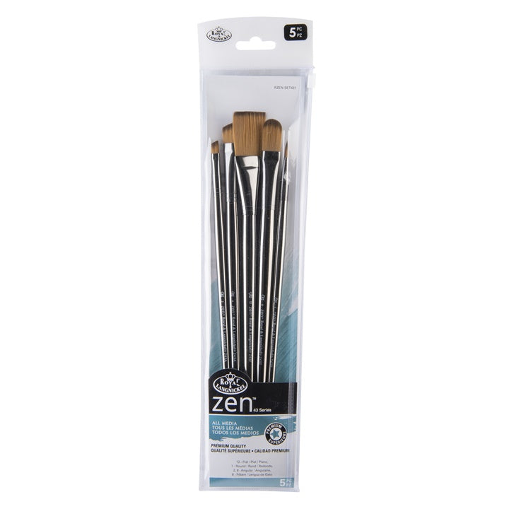 Royal and Langnickel Zen 43 Flat Brush Set of 5 — image 3