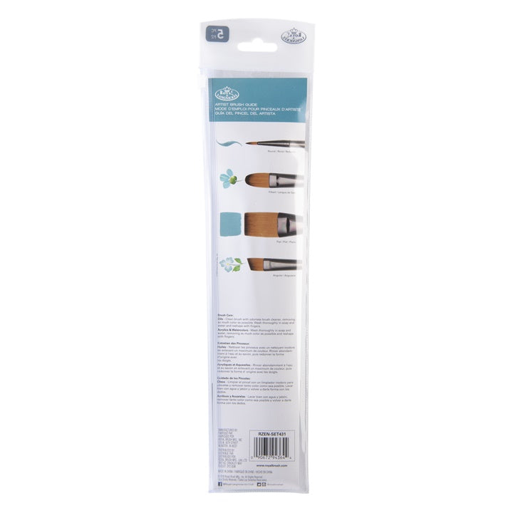 Royal and Langnickel Zen 43 Flat Brush Set of 5 — image 2
