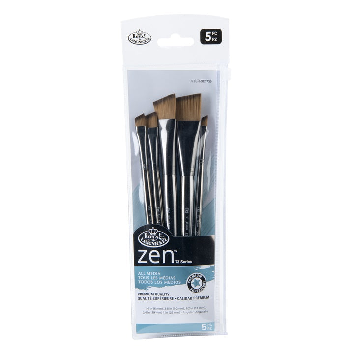Royal and Langnickel Zen 73 Set of 5 Flat Brushes — image 1