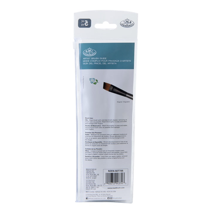 Royal and Langnickel Zen 73 Set of 5 Flat Brushes — image 3