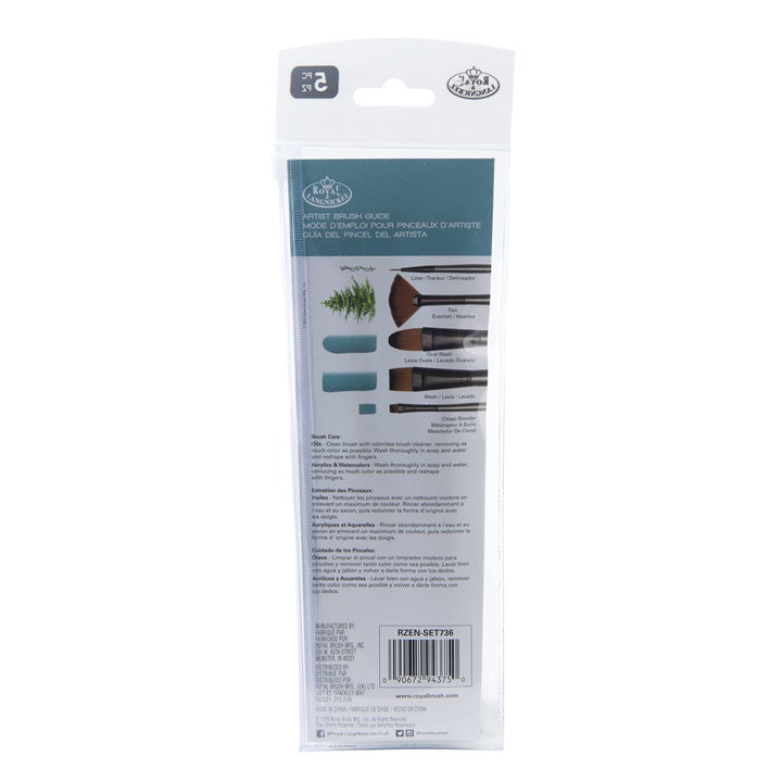 Royal and Langnickel Zen 73 Set of Various Brushes, Set of 5 - image 3