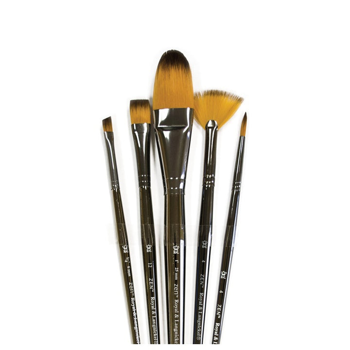 Royal and Langnickel Zen 73 Set of Various Oval Brushes, Set of 5 — image 2