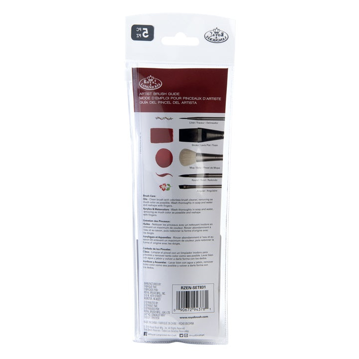 Royal and Langnickel Zen 83 Brush Set of 5, image 3