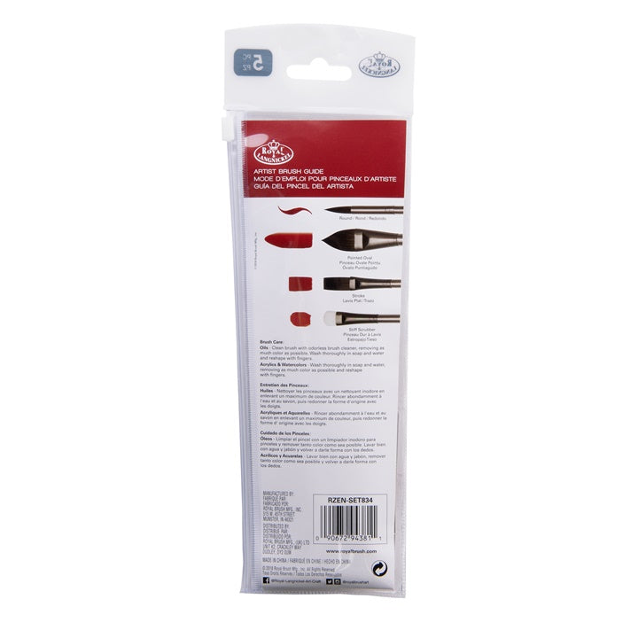 Royal and Langnickel Zen 83 Mixed Brush Set of 5, image 1