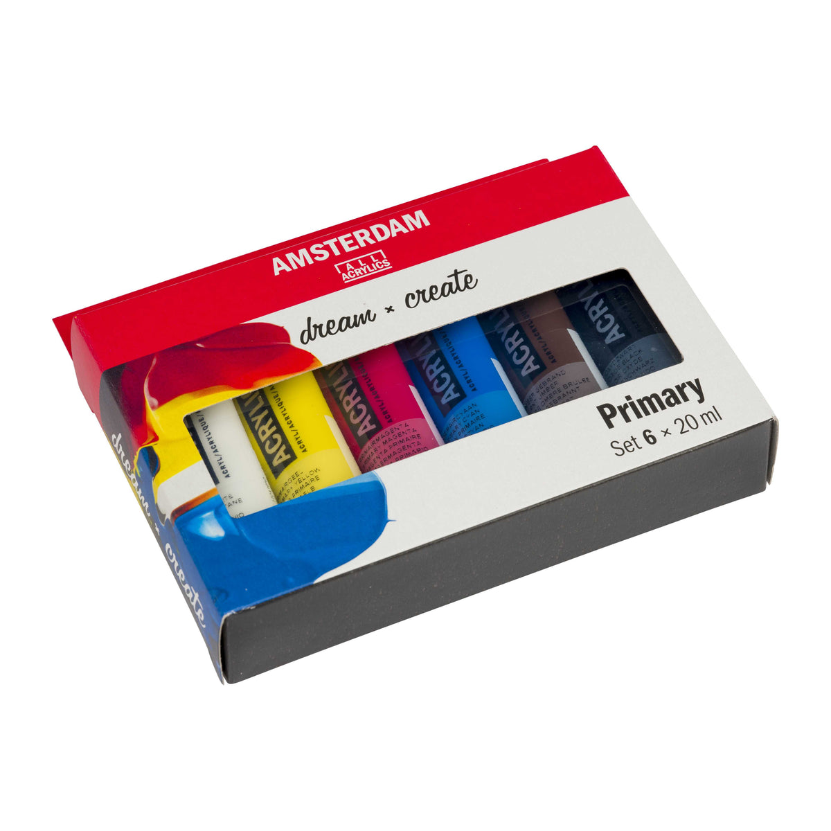 ROYAL TALENS Amsterdam Acrylic Paint Set Primary 6 x 20 ml