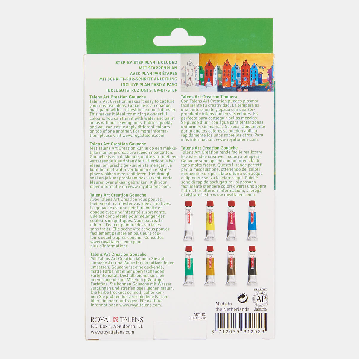 ROYAL TALENS Art Creation Gouache Paint Set 8 x 12 ml