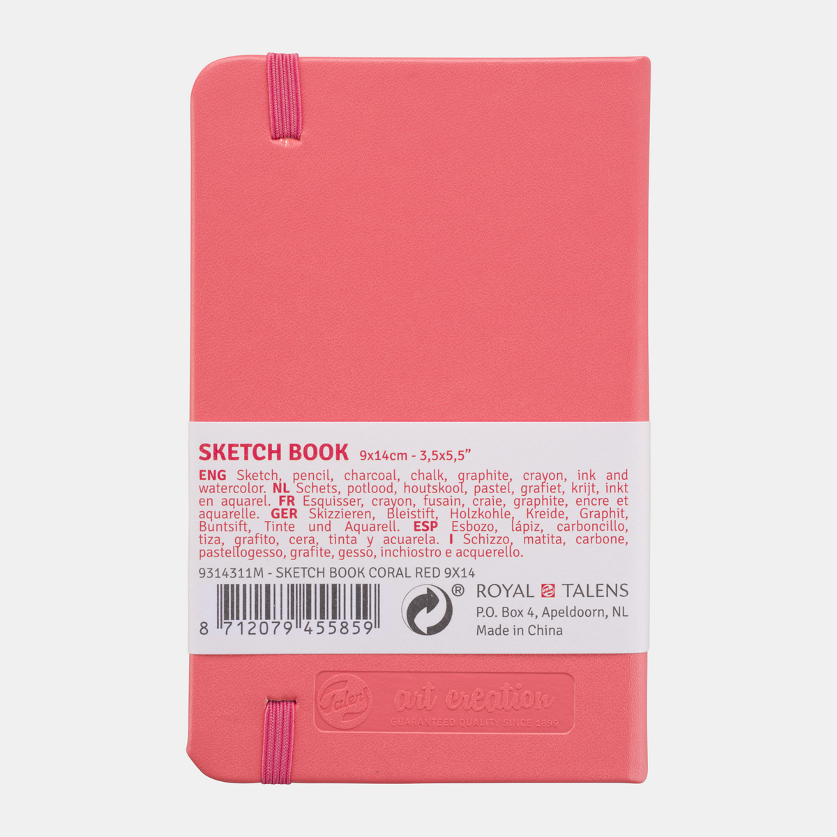 ROYAL TALENS Art Creation Sketchbook Coral 9 x 14 cm, 140 g, 80 sheets