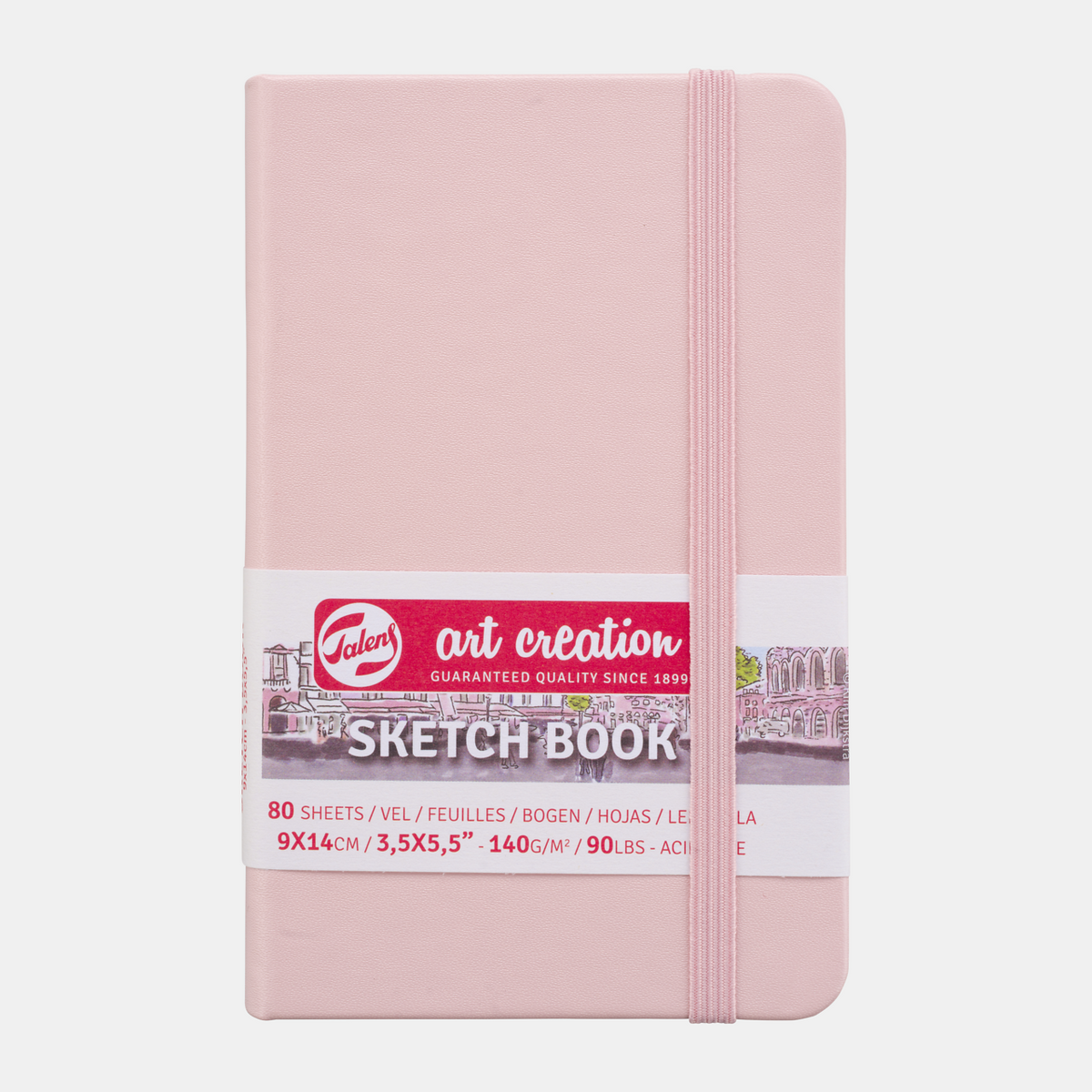 ROYAL TALENS Art Creation Sketchbook Pastel Pink 9 x 14 cm, 140 g, 90 sheets, hard cover