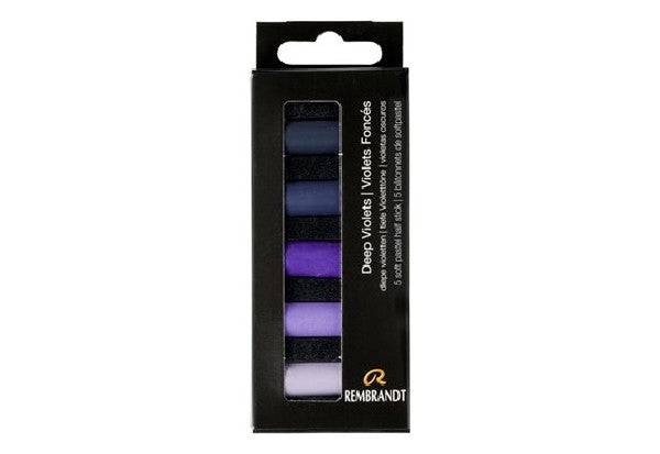 ROYAL TALENS Rembrandt Soft Dry Pastels Set, Deep Violets, Set of 5