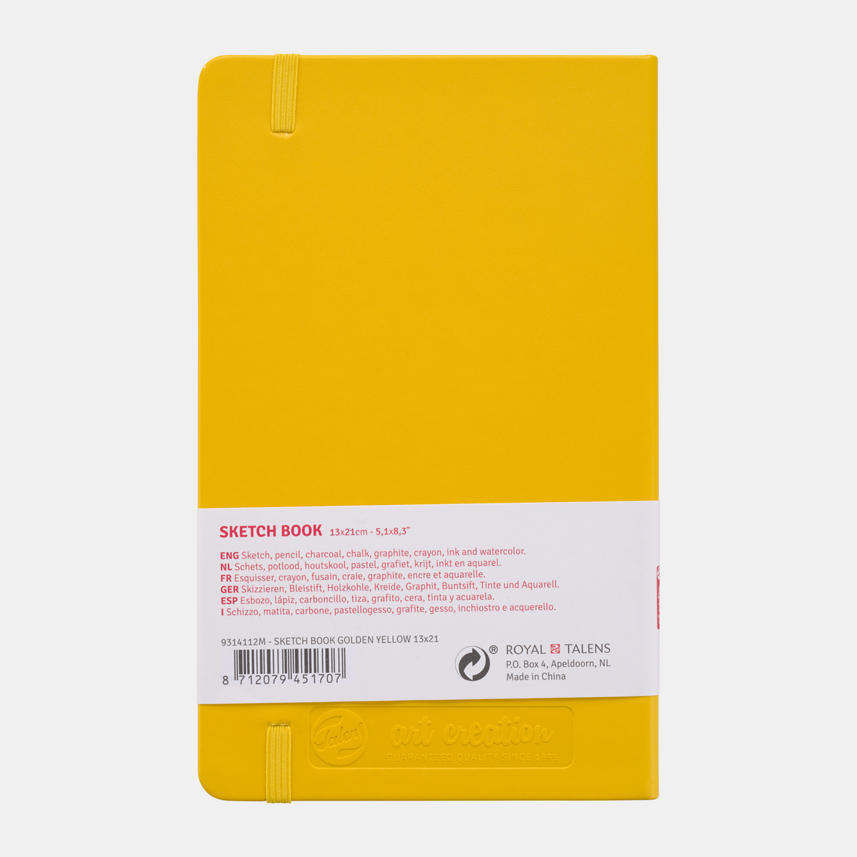 ROYAL TALENS Sketchbook Talens Art Creation Golden Yellow 13 x 21 cm 140 g 80 sheets Hardcover