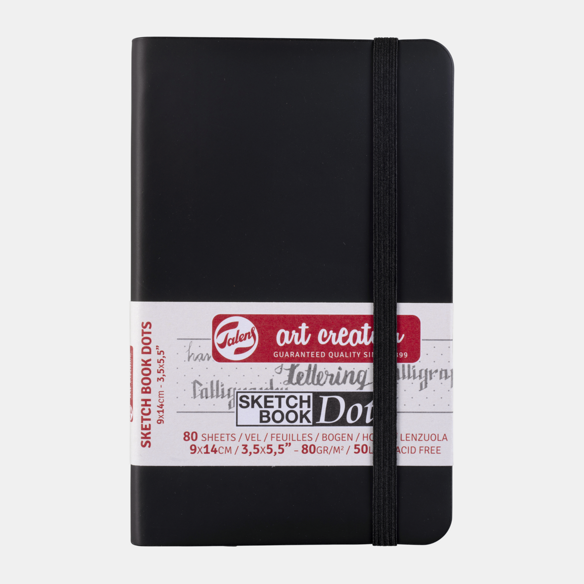 ROYAL TALENS Talens Art Creation DOT Black Sketch Pad, 9 x 14 cm, 80 Sheets