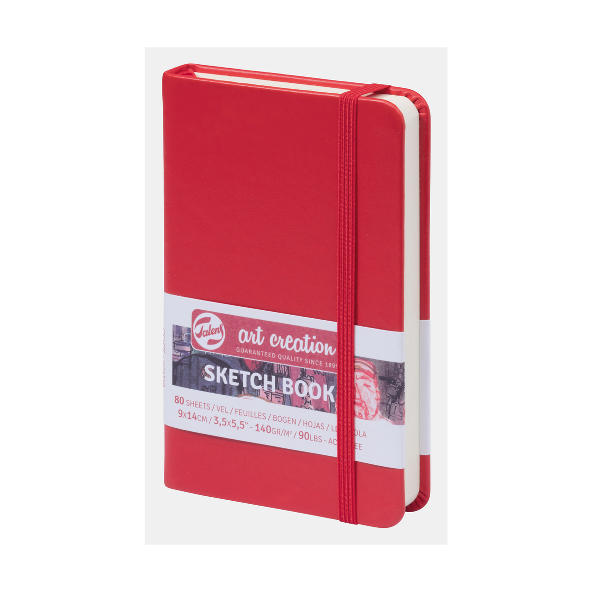 ROYAL TALENS Talens Art Creation Sketchbook Red 9 x 14 cm 140 g 80 sheets Hardcover