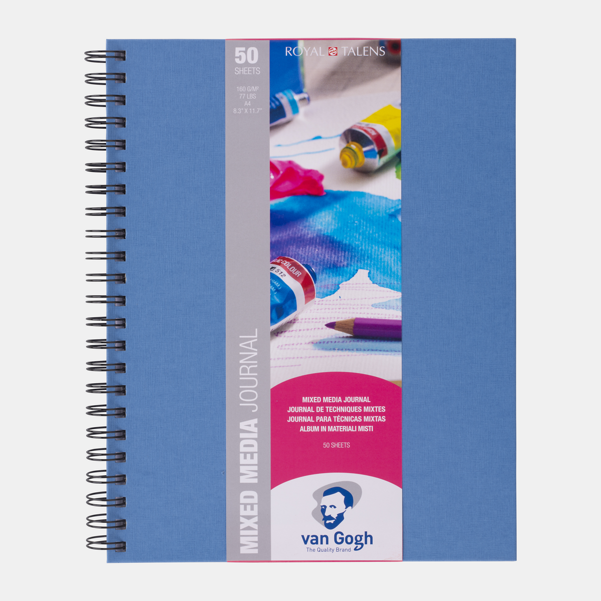 ROYAL TALENS Van Gogh Mix Media Pad 160 g/m², 50 Sheets, A4, Glued