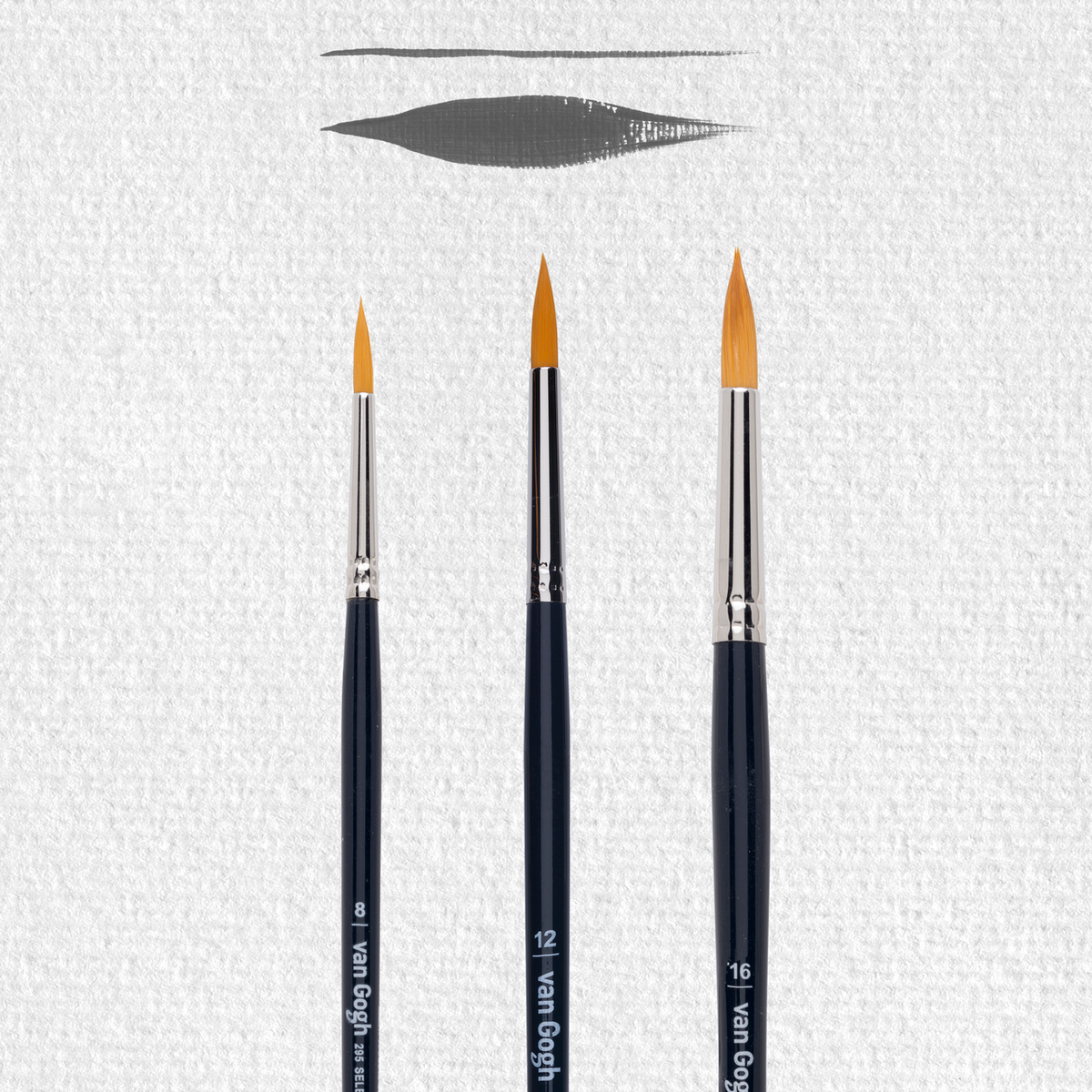 ROYAL TALENS Van Gogh Series 295 Brush Set for Oil and Acrylic, Sizes 8, 12, 16