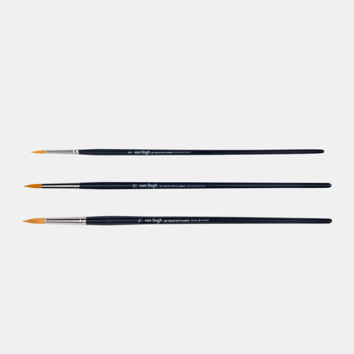 ROYAL TALENS Van Gogh Series 295 Brush Set for Oil and Acrylic, Sizes 8, 12, 16