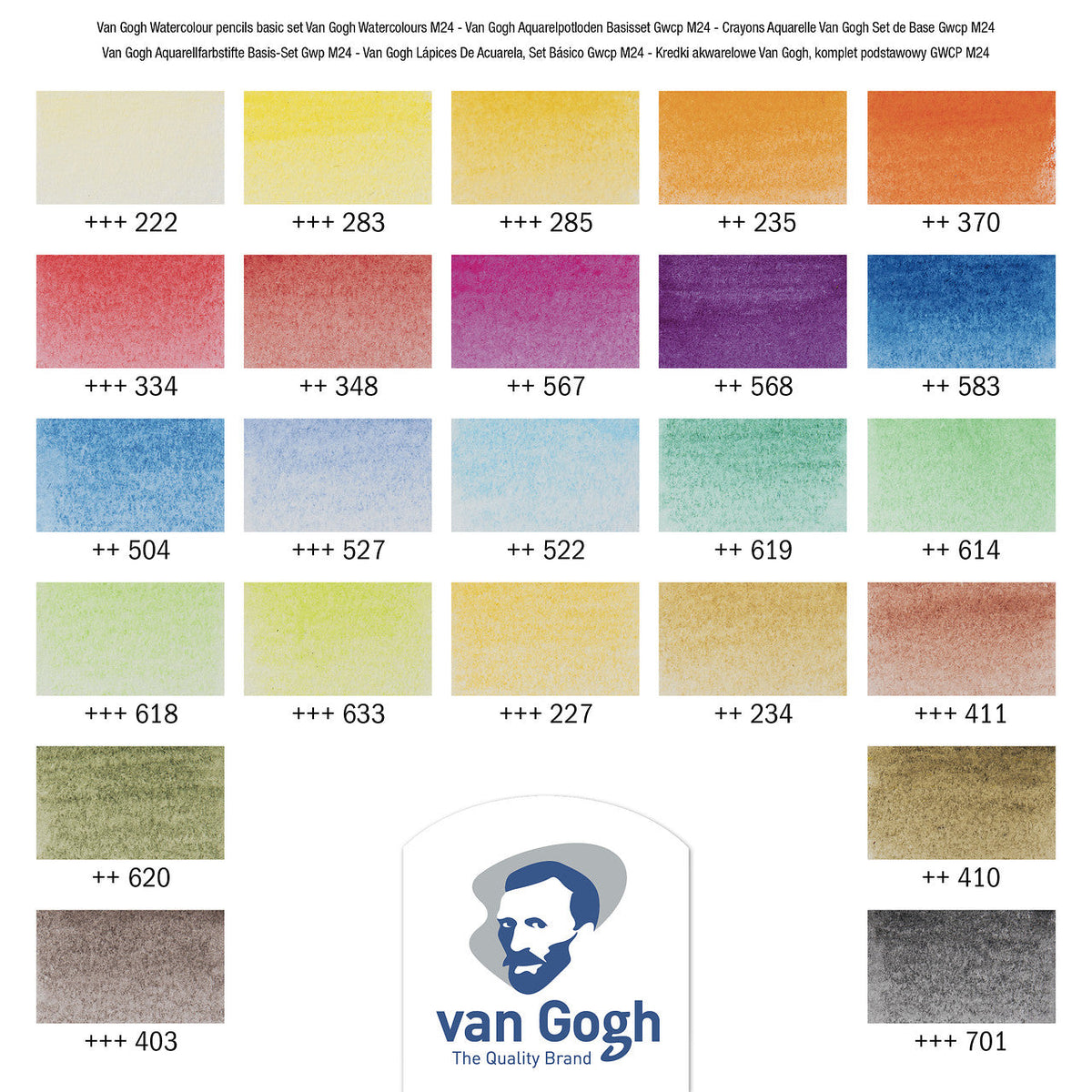 ROYAL TALENS Van Gogh Set of Colored Watercolor Pencils 24 pcs