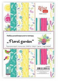 Комплект хартия за скрапбукинг Floral garden 21 x 29.7 см — изображение 2