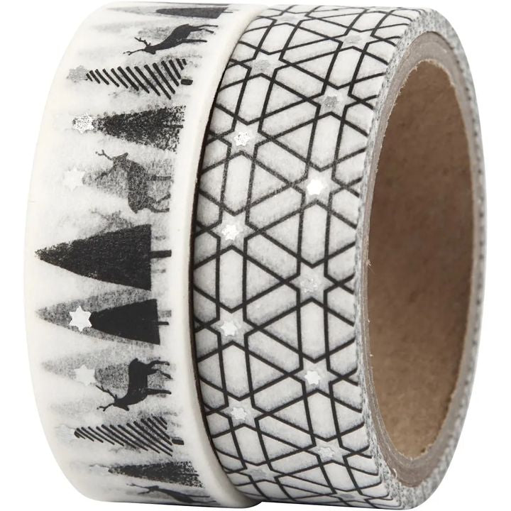 Комплект washi ленти Deer and pattern — изображение 1