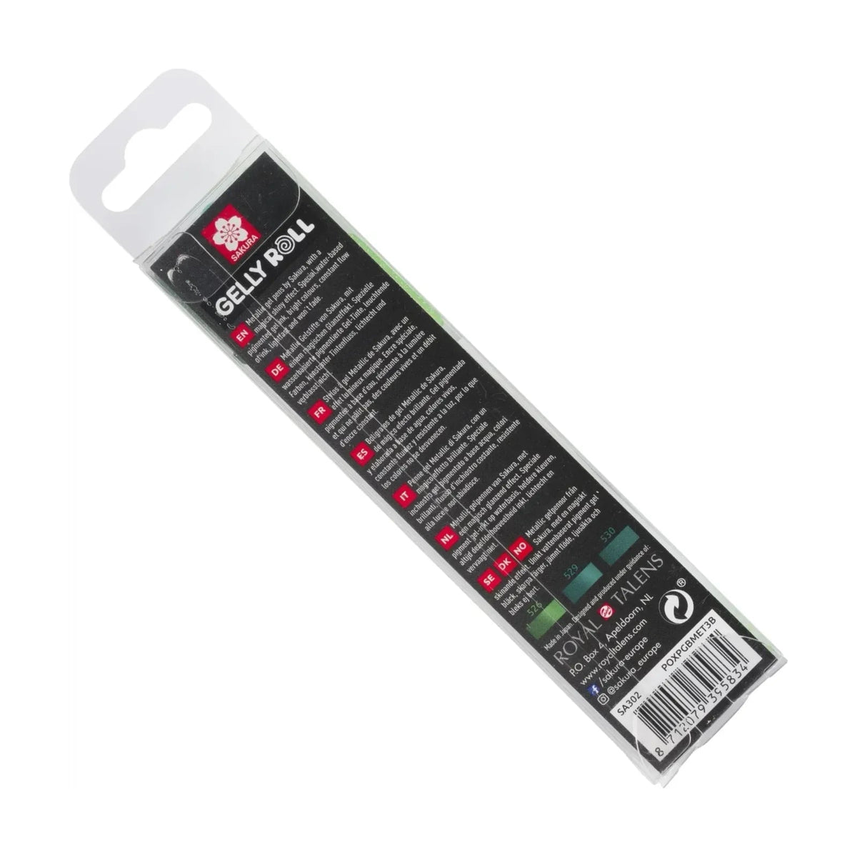 SAKURA Gelly Gel Pens, Set of 3 (Clear, Black, White)