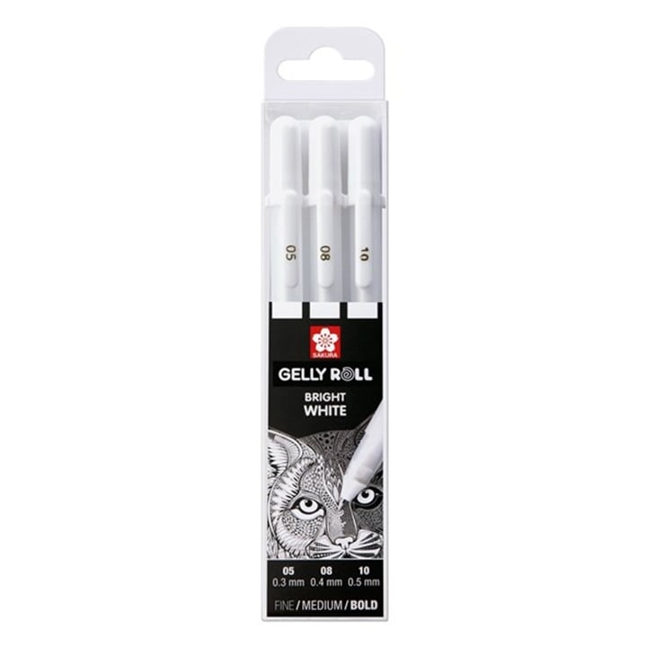 Sakura Gelly Roll Bright White Gel Pens - Set of 3 | various options — image 1