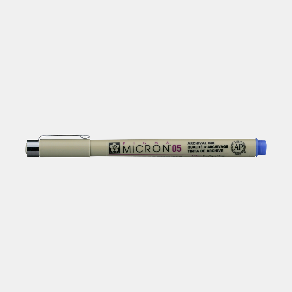 Sakura Pigma Micron 05 Fineliner, 0.45 mm, Set of 6 Colors – Blue